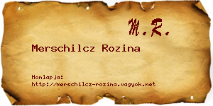 Merschilcz Rozina névjegykártya